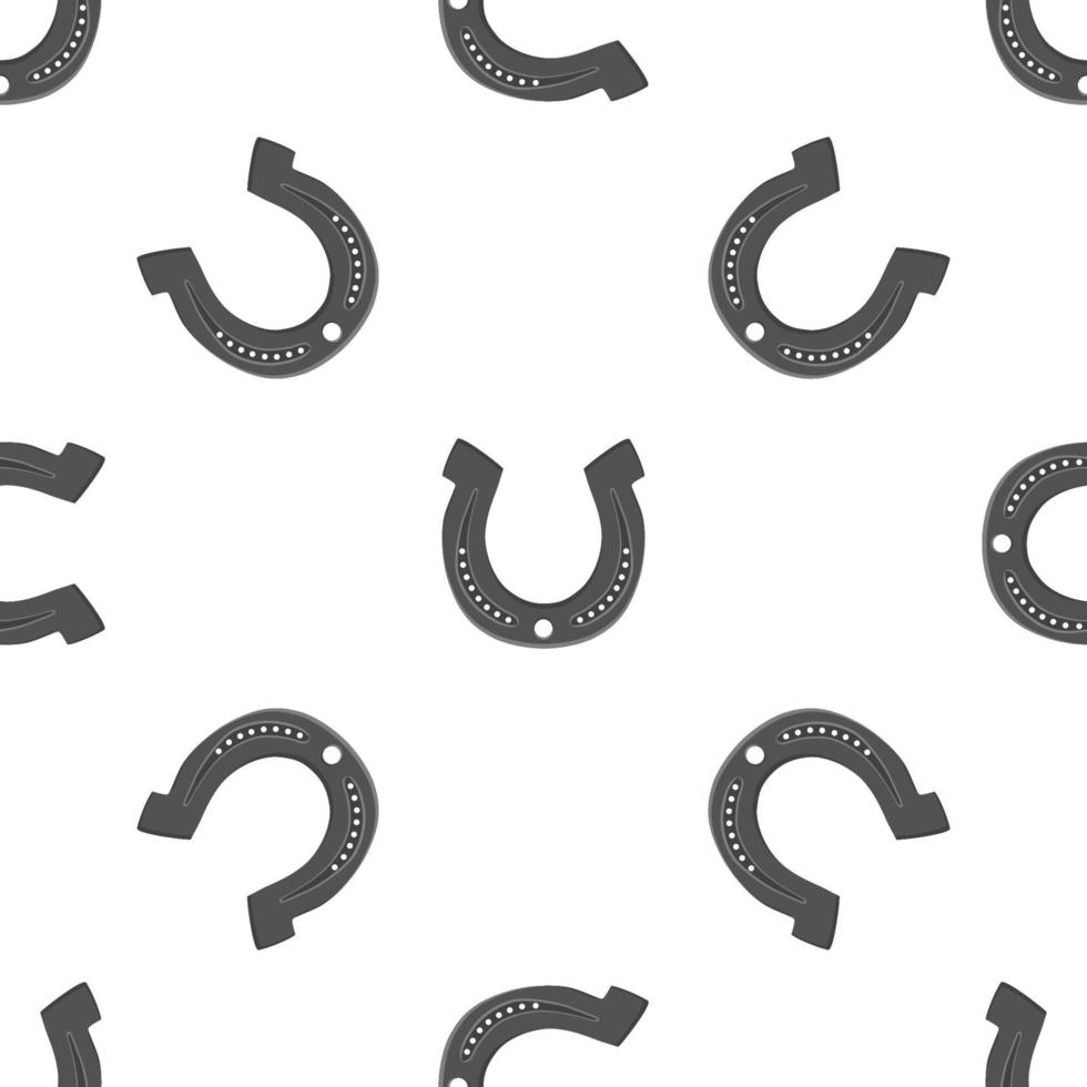 Irish holiday St Patrick day, seamless horseshoes vector