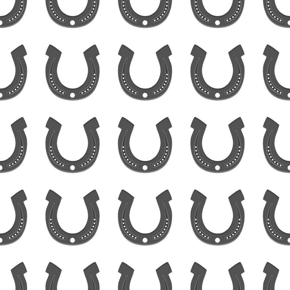 Irish holiday St Patrick day, seamless horseshoes vector