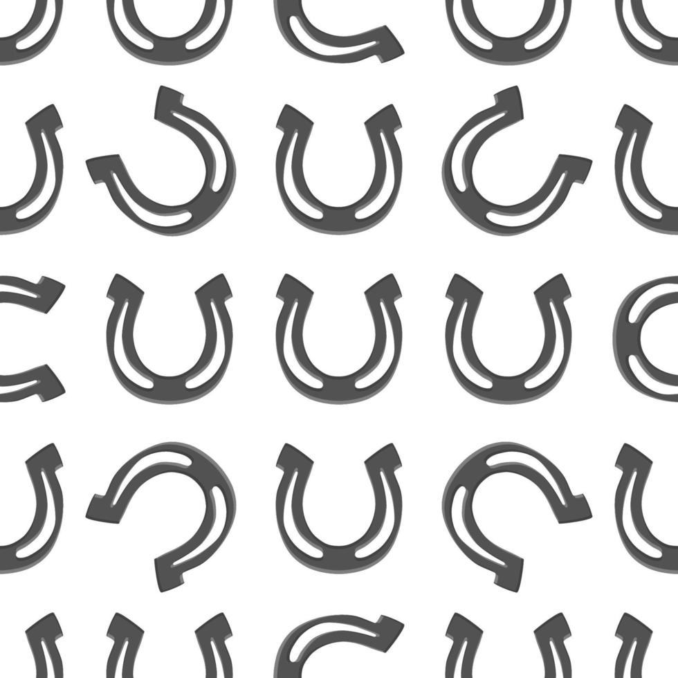 Irish holiday St Patrick day, seamless horseshoes vector