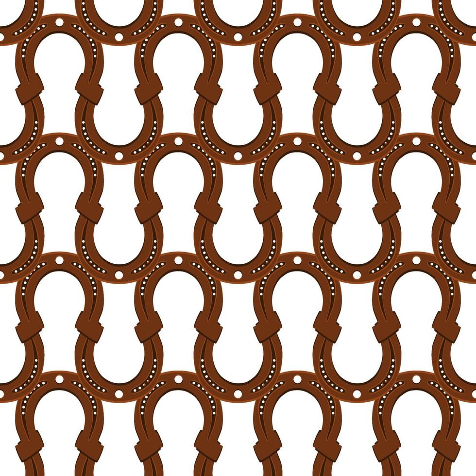 Irish holiday St Patrick day, seamless horseshoes vector