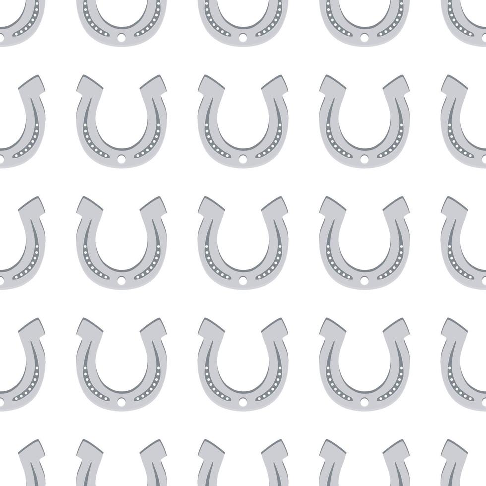 Irish holiday St Patrick day, seamless horseshoes vector