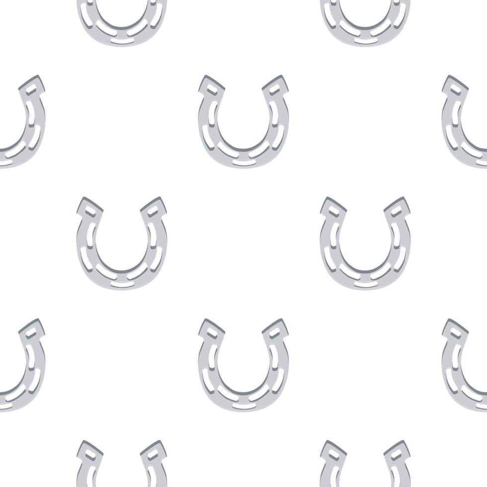 Irish holiday St Patrick day, seamless horseshoes vector