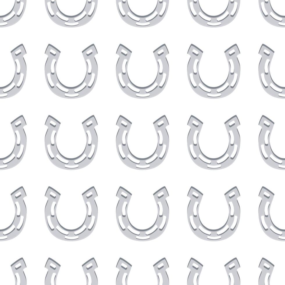 Irish holiday St Patrick day, seamless horseshoes vector