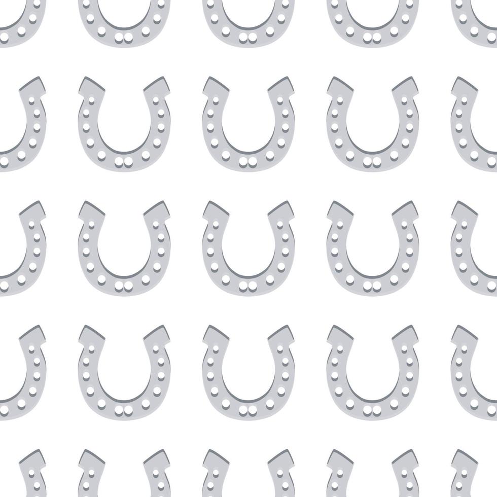 Irish holiday St Patrick day, seamless horseshoes vector