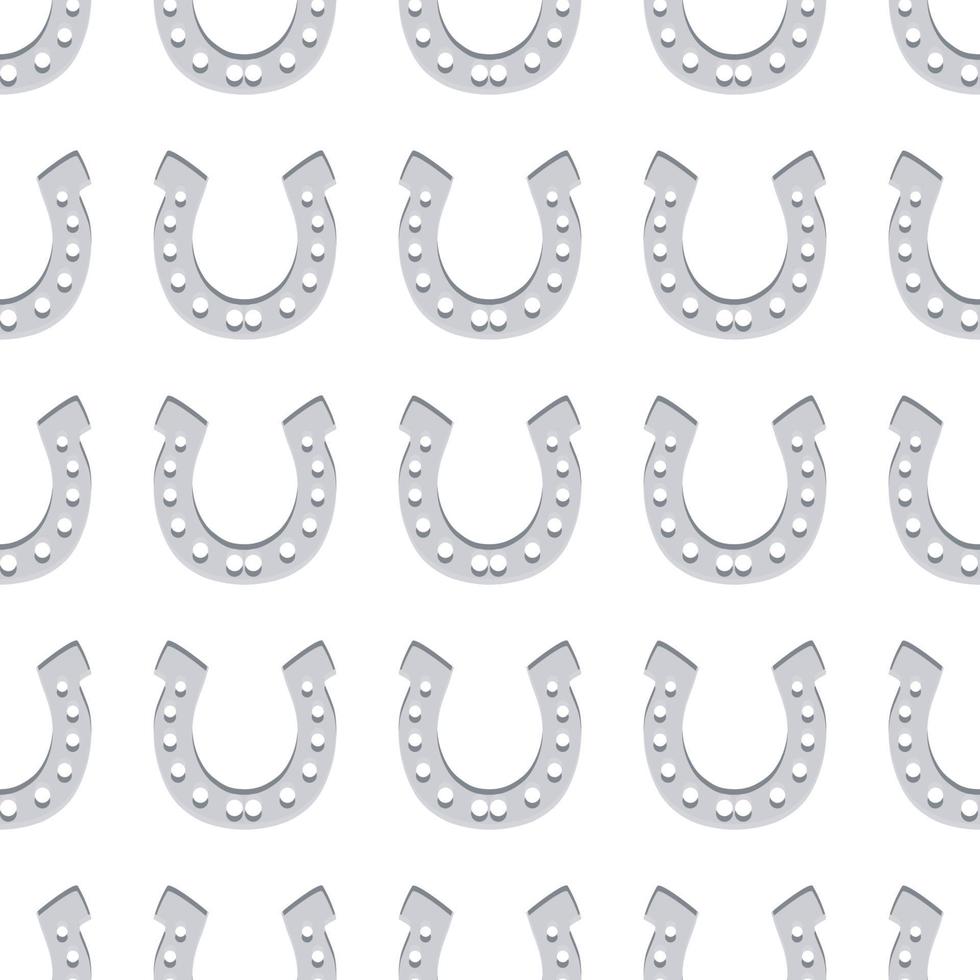 Irish holiday St Patrick day, seamless horseshoes vector