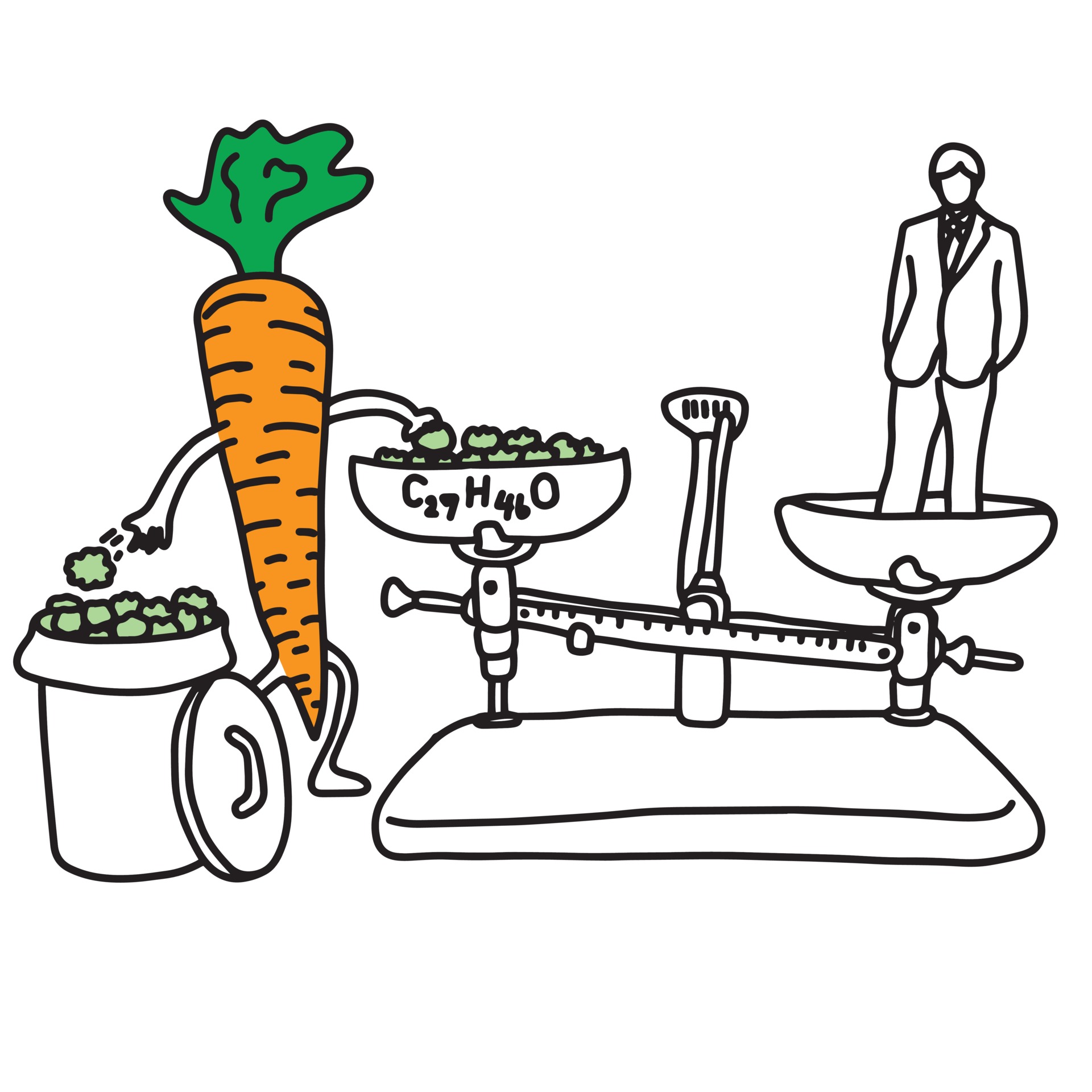 metaphor benefit of betacarotene in carrot lower cholesterol 3072833 Vector Art at Vecteezy