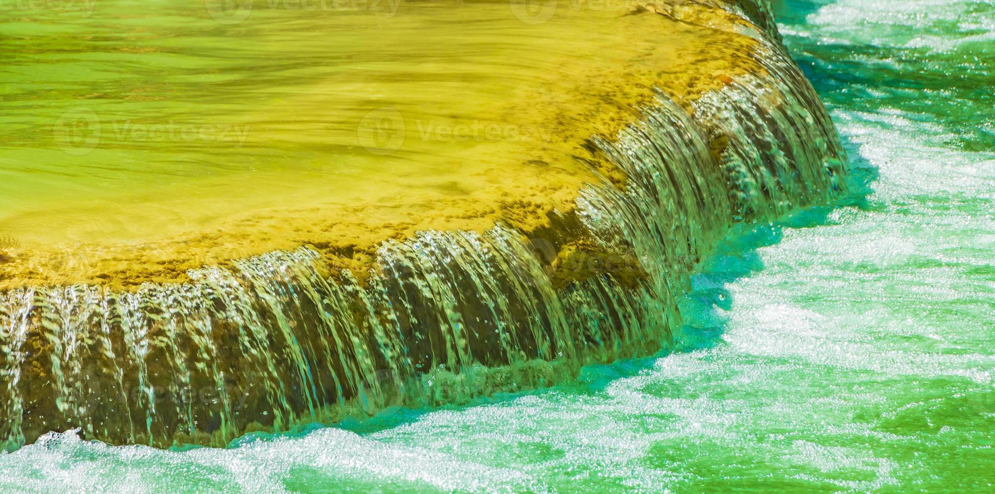 Most beautiful waterfalls Kuang Si waterfall Luang Prabang Laos. photo