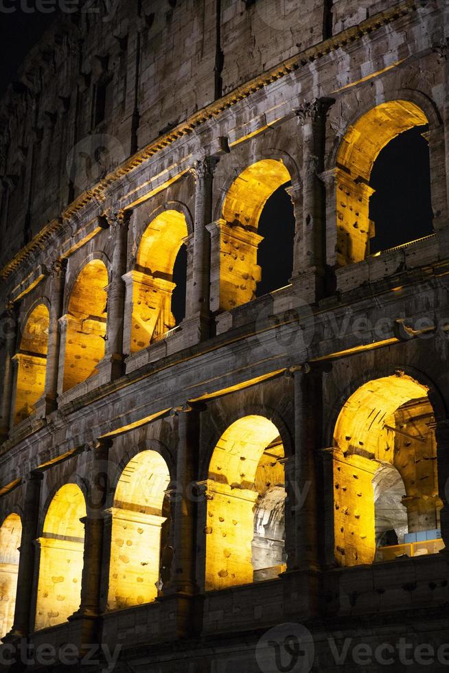 Colosseum of Rome in the night photo