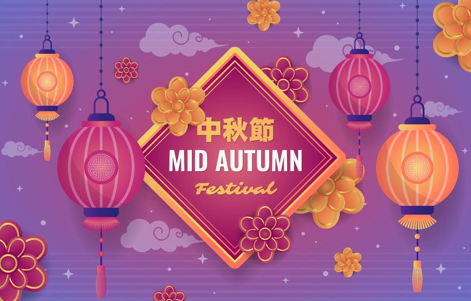 Mid Autumn Festival Background vector