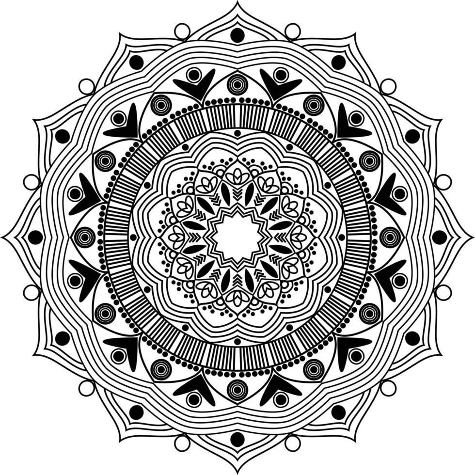 Black Mandala for Design, Mandala Circular pattern design vector