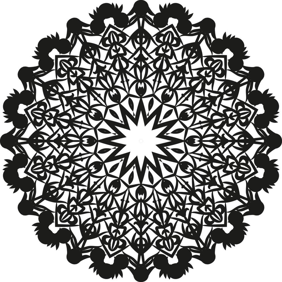 mandala negro para el diseño, diseño de patrón circular mandala vector