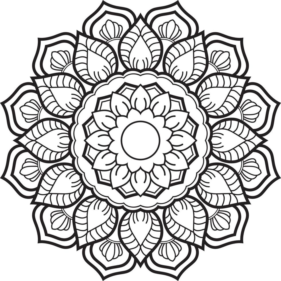 mandala negro para el diseño, diseño de patrón circular mandala vector