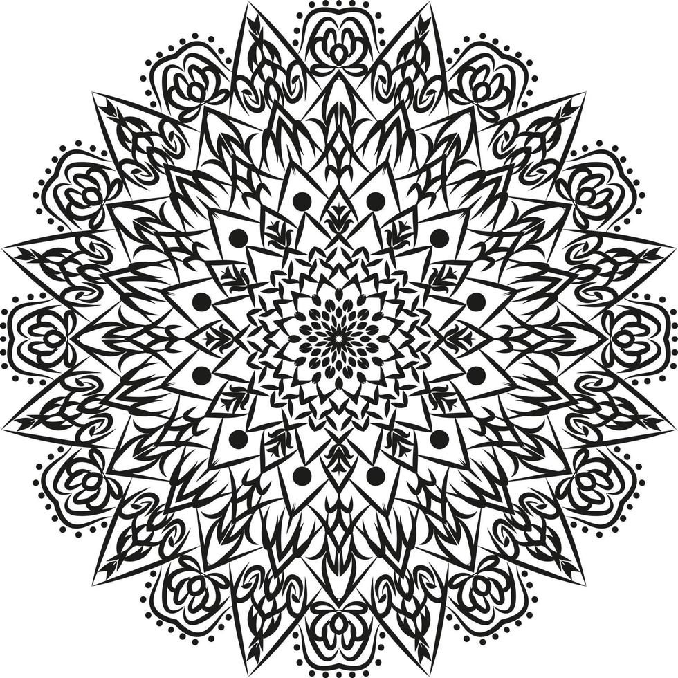 Black Mandala for Design, Mandala Circular pattern design vector