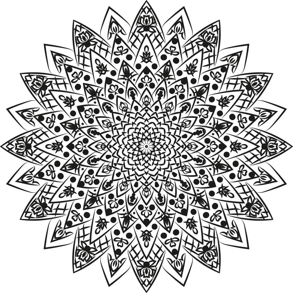 Black Mandala for Design, Mandala Circular pattern design vector