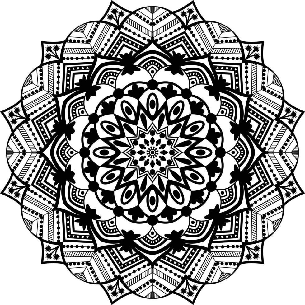 mandala negro para el diseño, diseño de patrón circular mandala vector