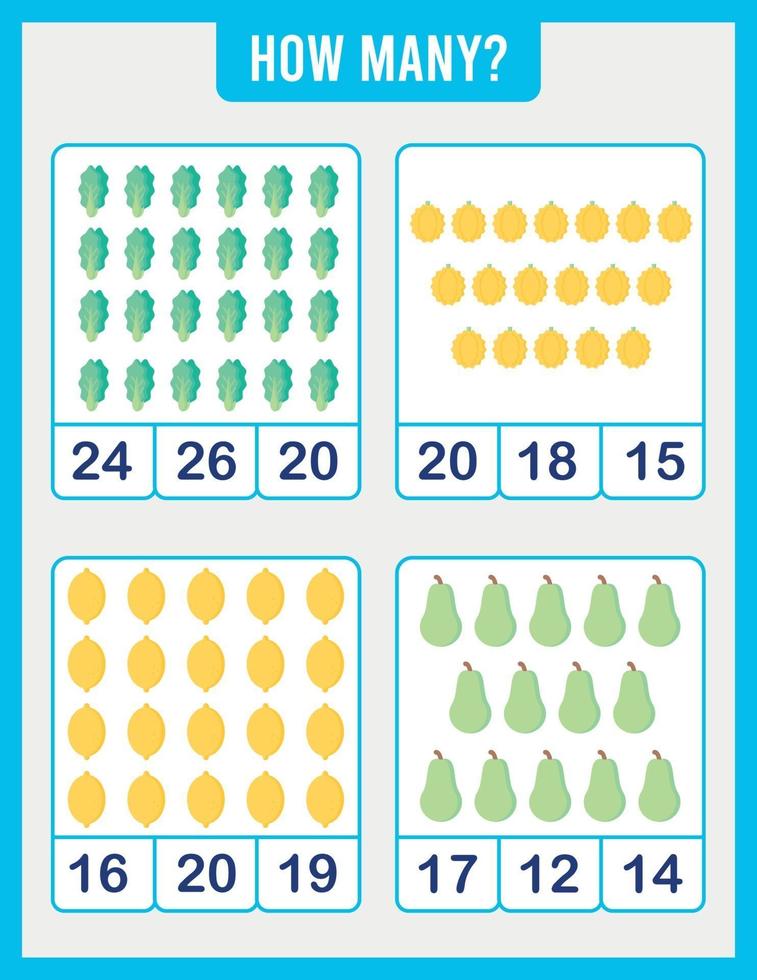 Educational worksheet for preschool children. vector
