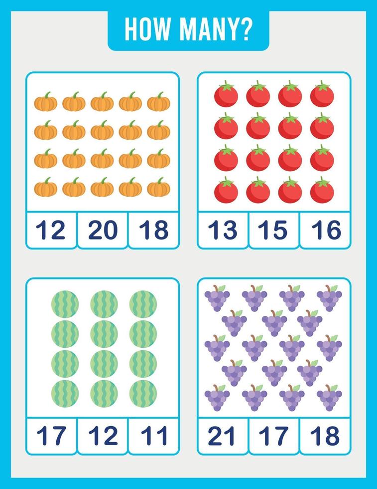 Educational worksheet for preschool children. vector