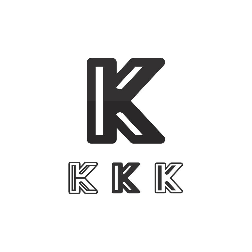 k diseño de logotipo k carta fuente concepto vector y diseño de logotipo empresarial