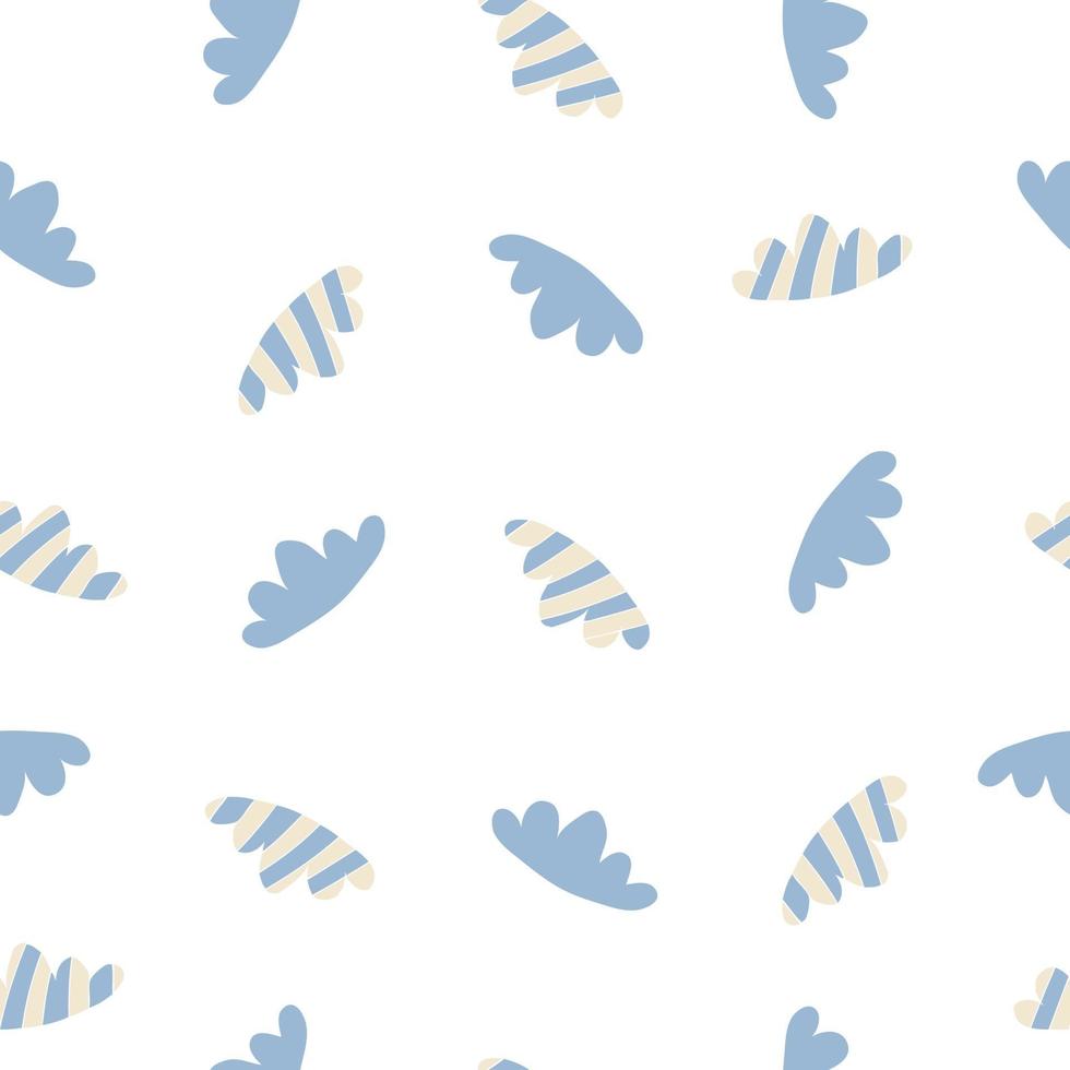 Tender summer vector seamless pattern of striped clouds