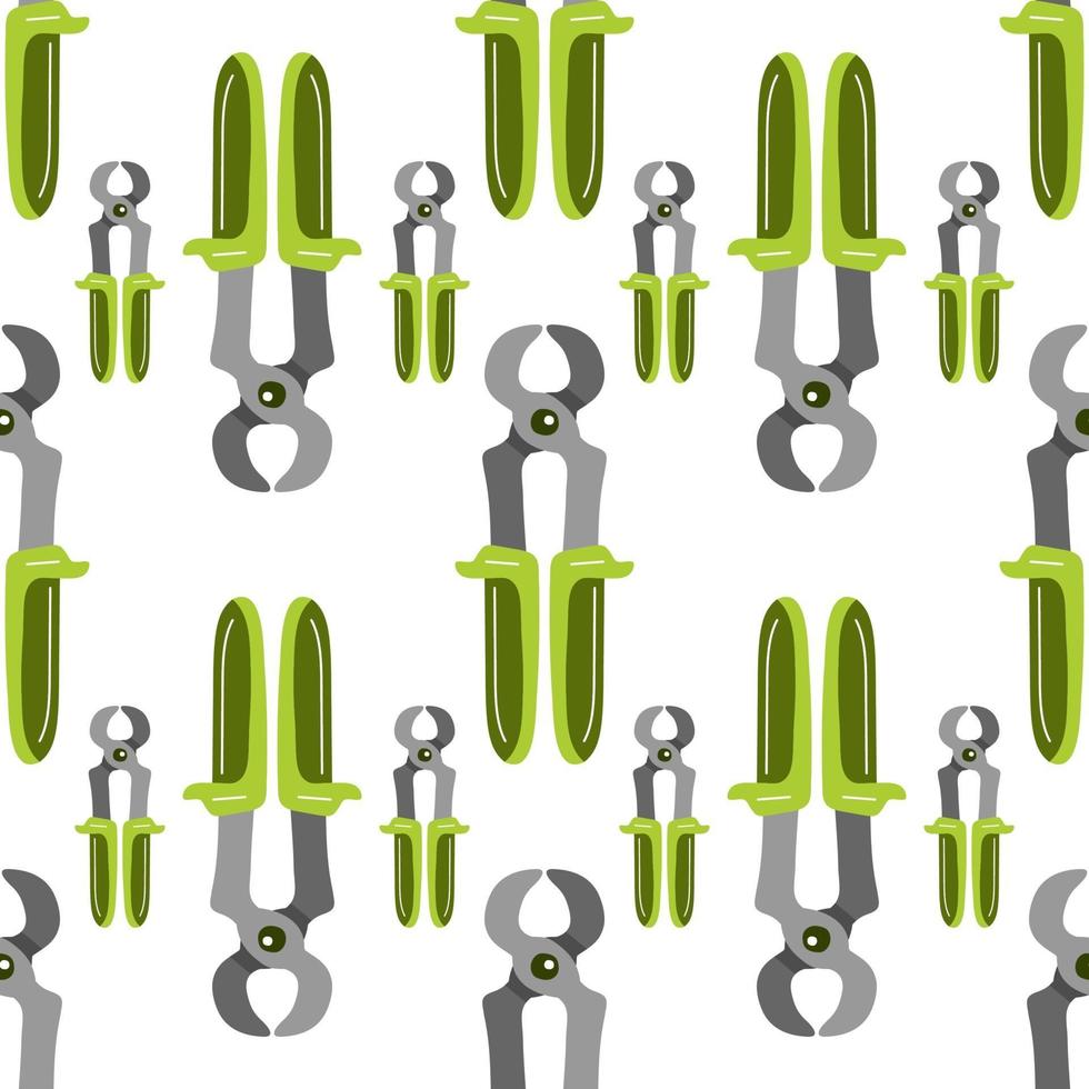 pliers nippers seamless pattern colored vector