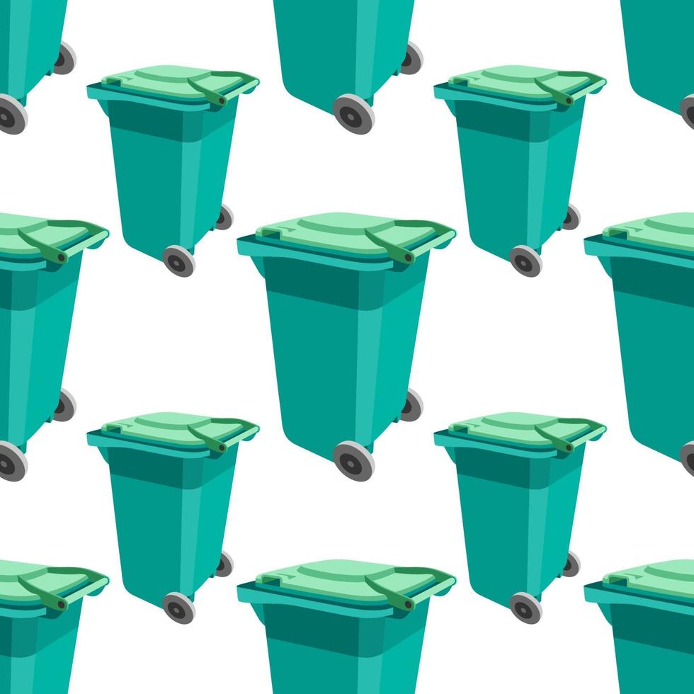 trash can seamless pattern colored ecology vector