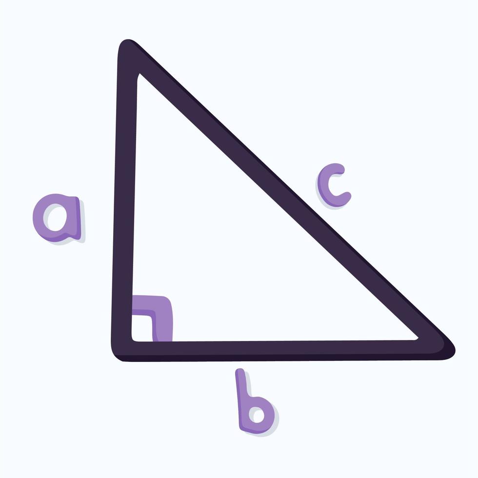 Right triangle on a white background vector