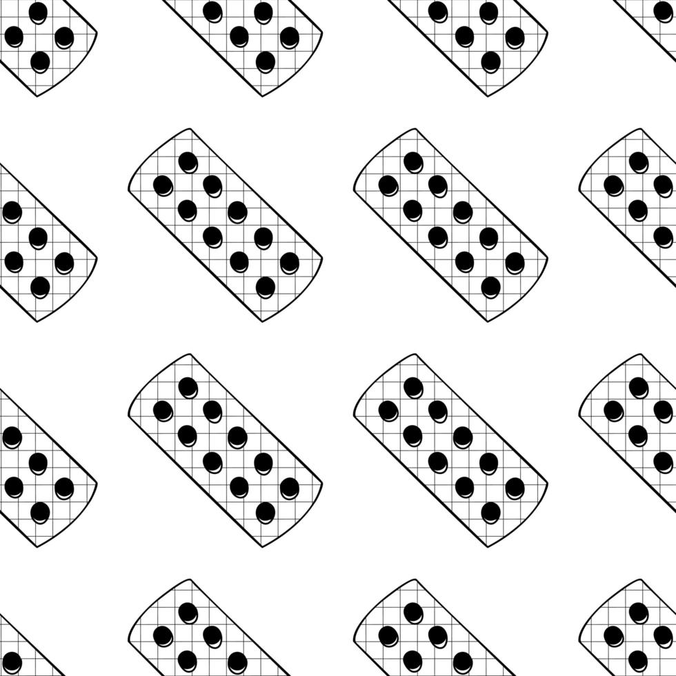 Seamless pattern made from hand drawn tablets blister illustration vector