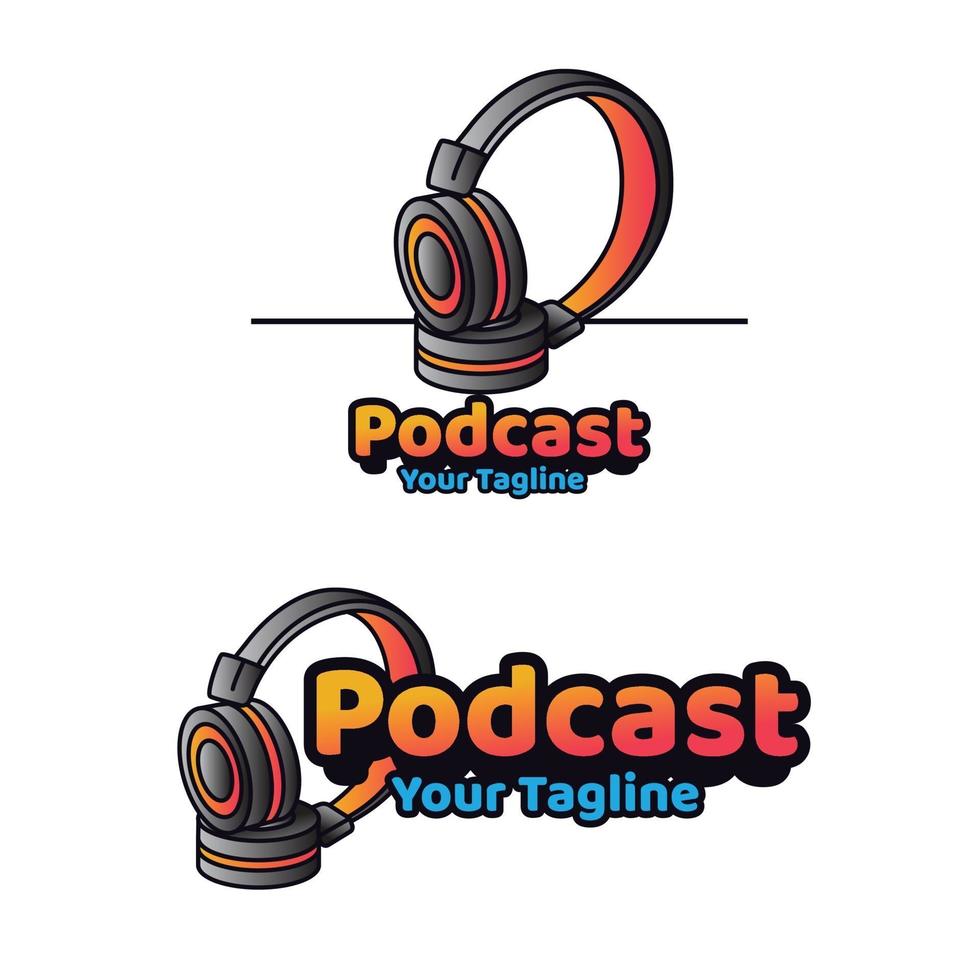 Podcast Talk Character Mascots for sticker or emblem vector