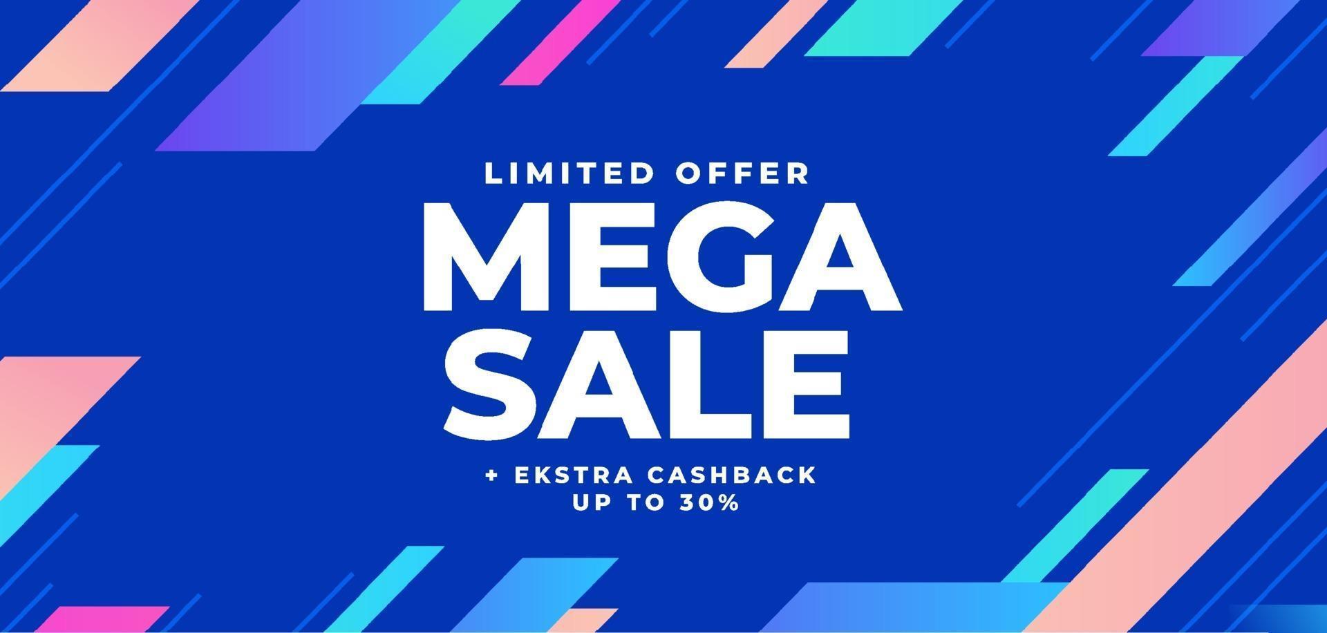 Abstract colorful mega sale background vector