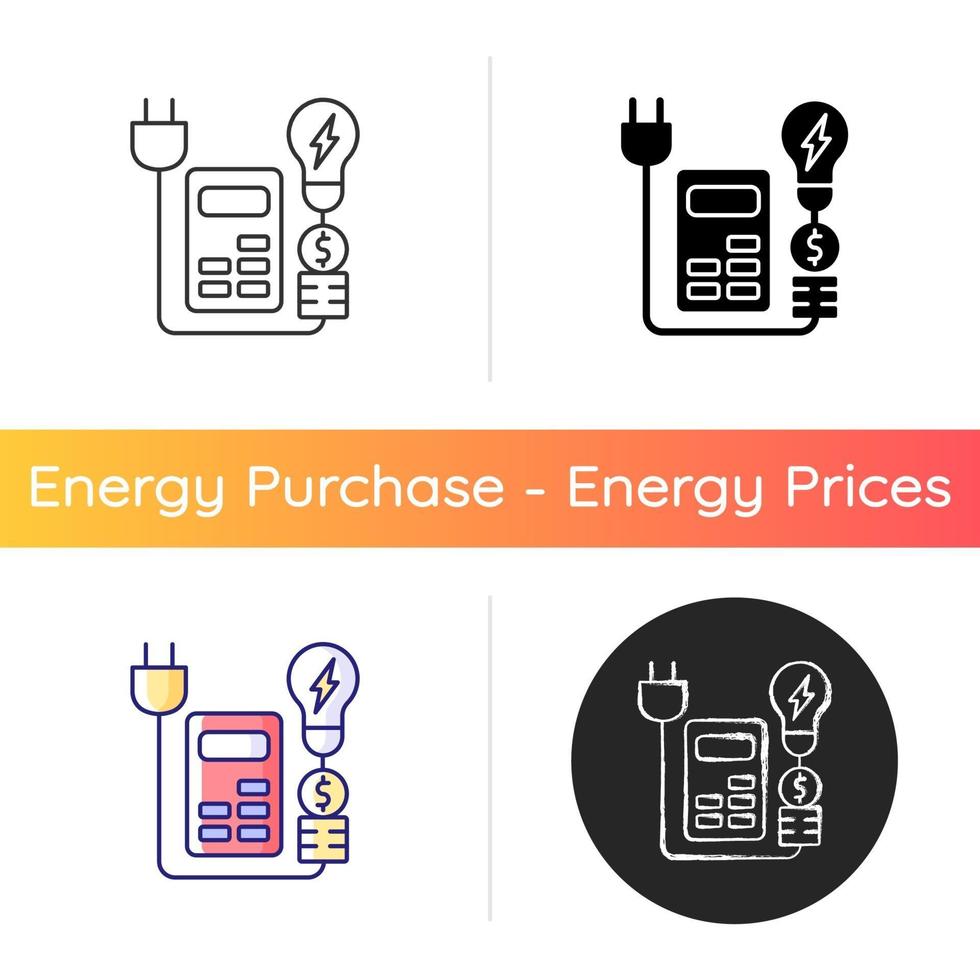 Energy price rebates icon vector