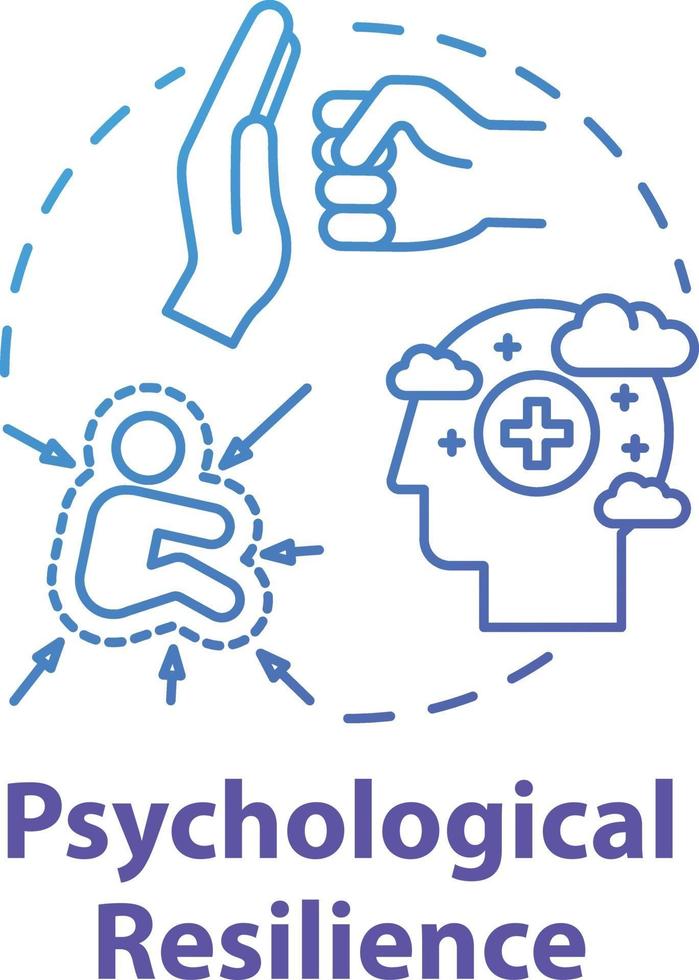 Psychological resilience concept icon vector