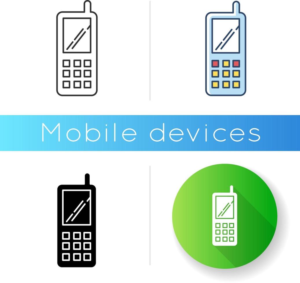 Portable cell phone icon vector