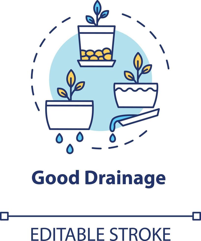 Good drainage concept icon vector