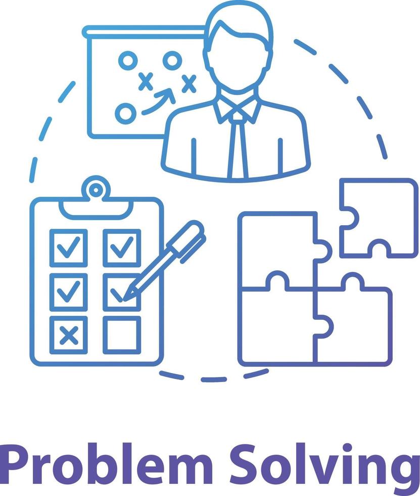 Problem solving concept icon vector