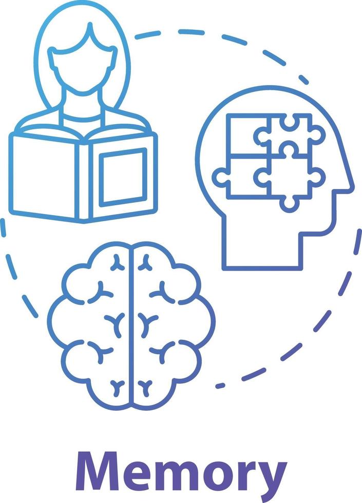 Memory concept icon vector