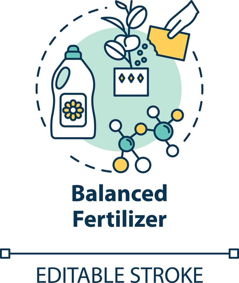 Balanced fertilizer concept icon vector