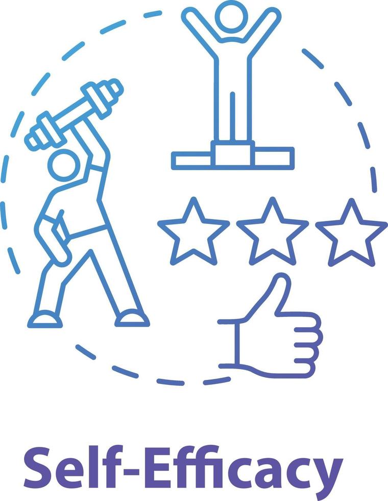 Self efficacy concept icon vector
