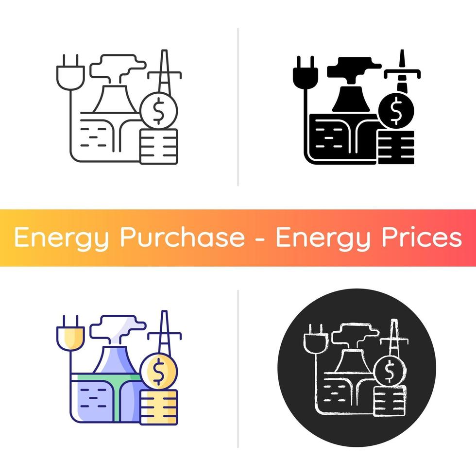 Geothermal energy price icon vector