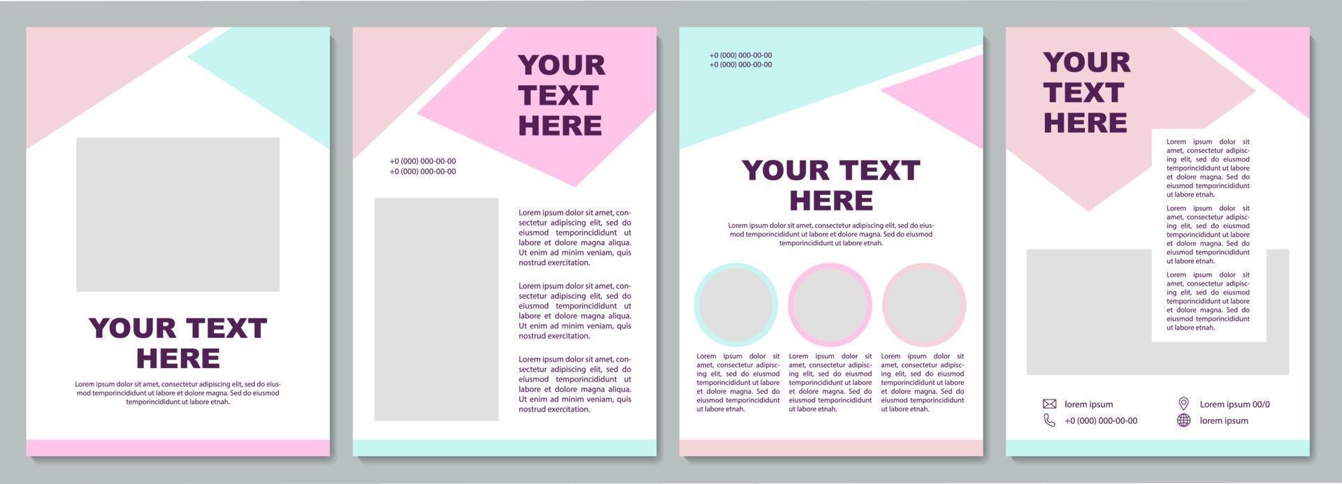 Corporate statistic brochure template vector