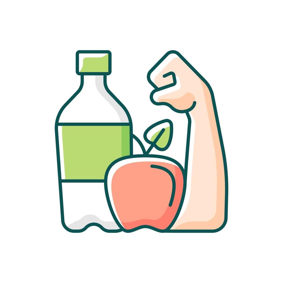 Healthy living RGB color icon vector