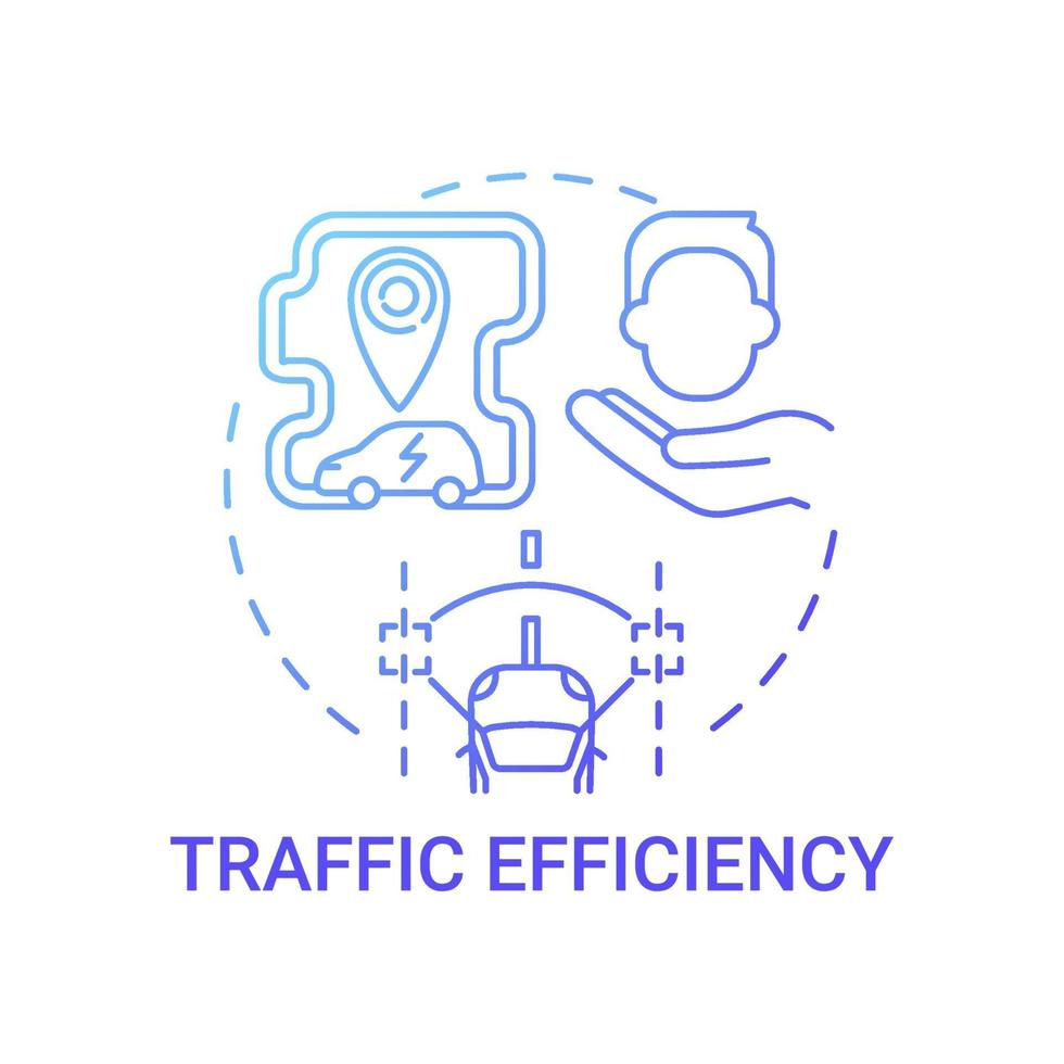 Eco-friendly traffic efficiency concept icon. vector