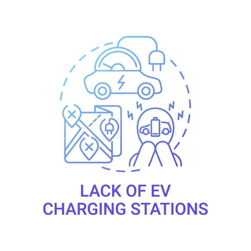 estaciones de carga coche ecológico carecen de icono de concepto. vector