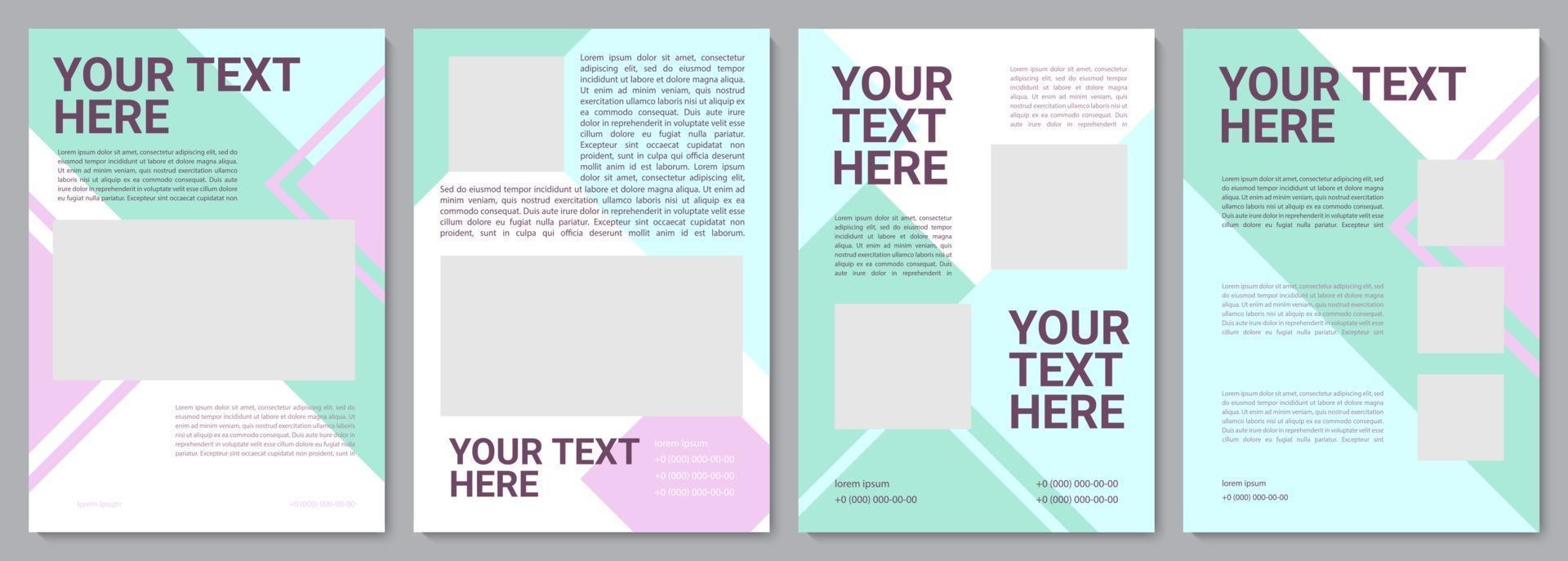 Target audience information brochure template vector