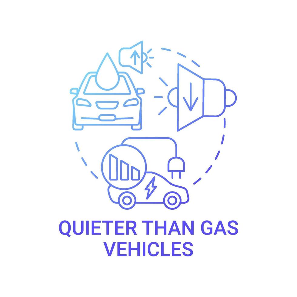 Electric vehicles high-tech advantage concept icon. vector