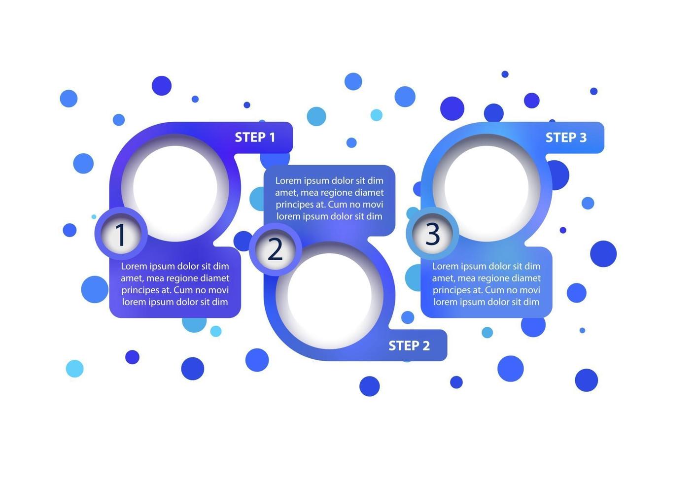 Blue business vector infographic template