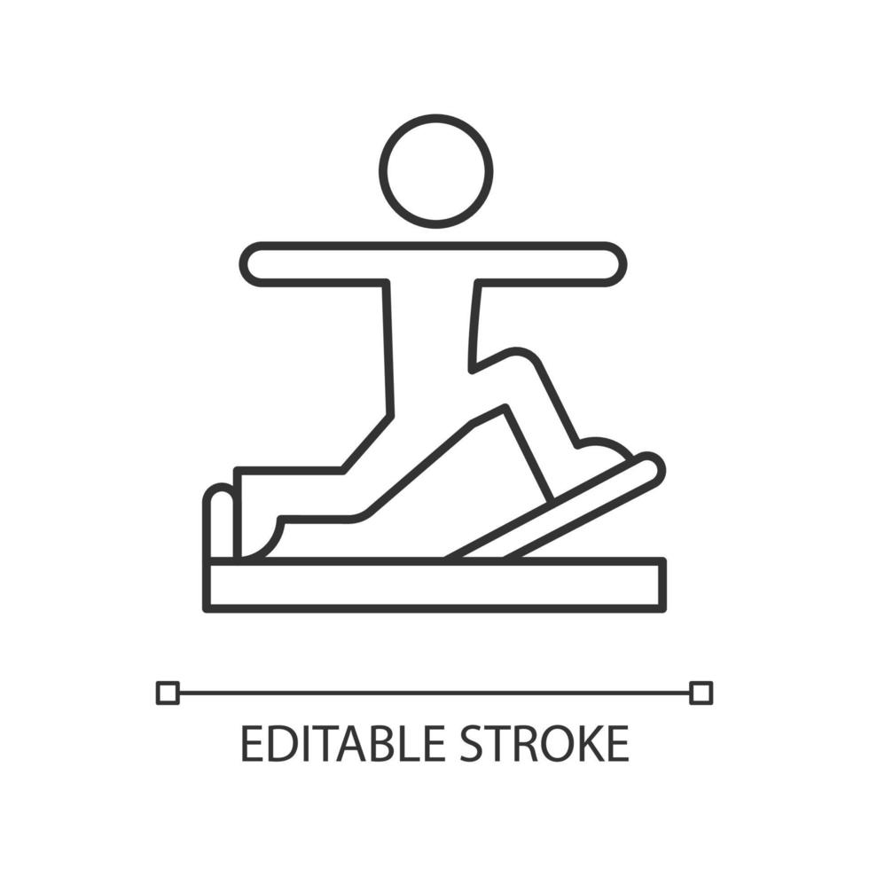 icono lineal de pilates. vector