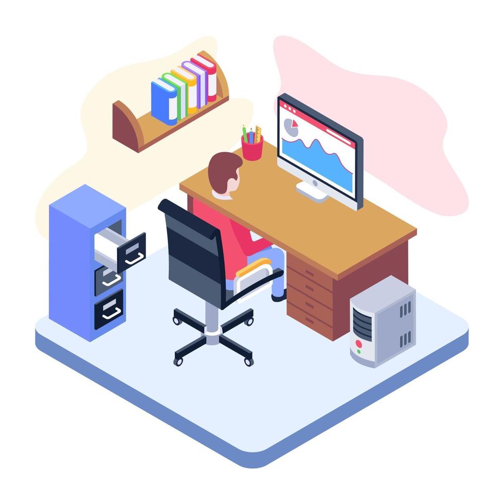 Office and  Work Place vector