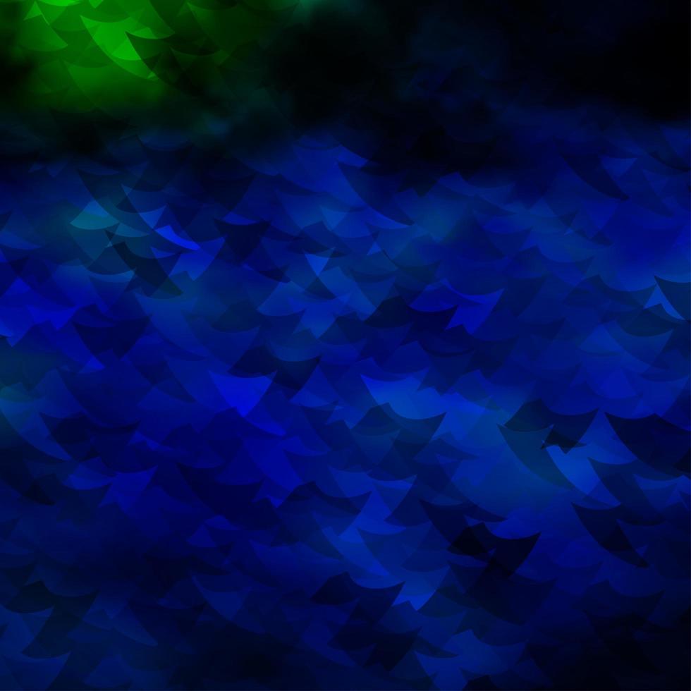 Dark Blue, Green vector texture with poly style with cubes.