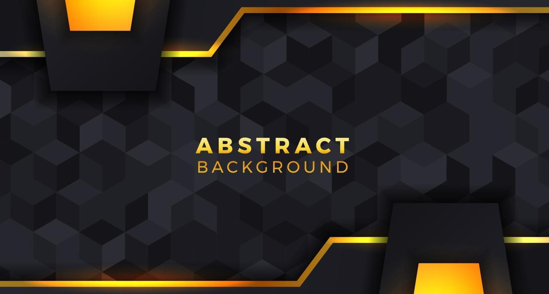 black pattern tile luxury background with sharp geometric game vector