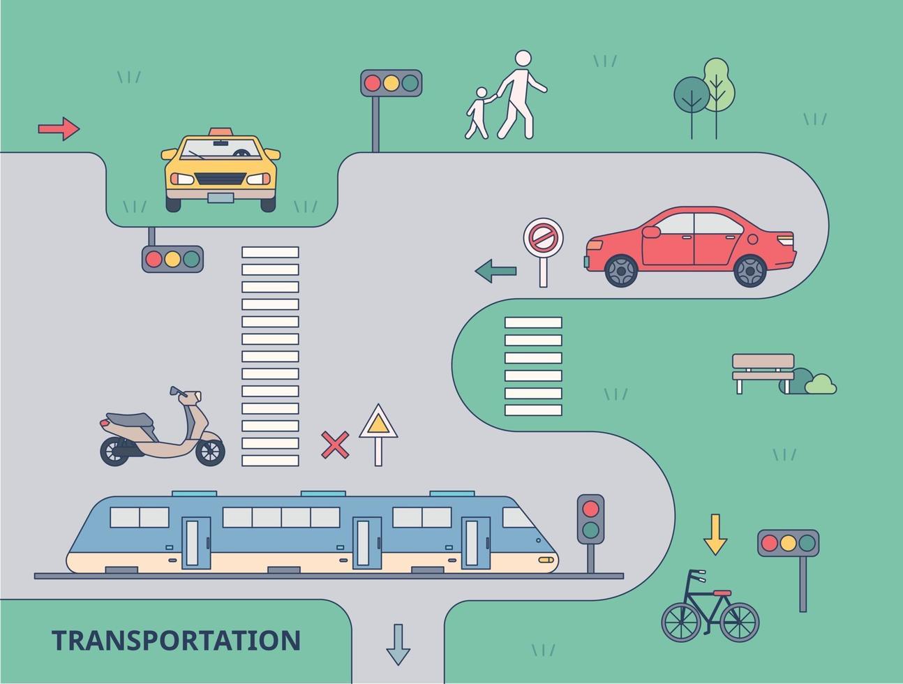 Ride transport poster. vector
